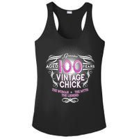 Genuine Aged 100 Years Vintage Chick 100th Birthday Ladies PosiCharge Competitor Racerback Tank