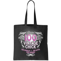 Genuine Aged 100 Years Vintage Chick 100th Birthday Tote Bag