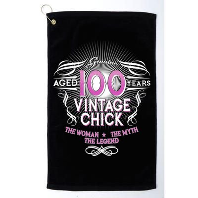 Genuine Aged 100 Years Vintage Chick 100th Birthday Golf Towel