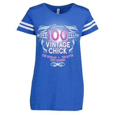 Genuine Aged 100 Years Vintage Chick 100th Birthday Enza Ladies Jersey Football T-Shirt