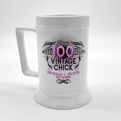 Genuine Aged 100 Years Vintage Chick 100th Birthday Beer Stein