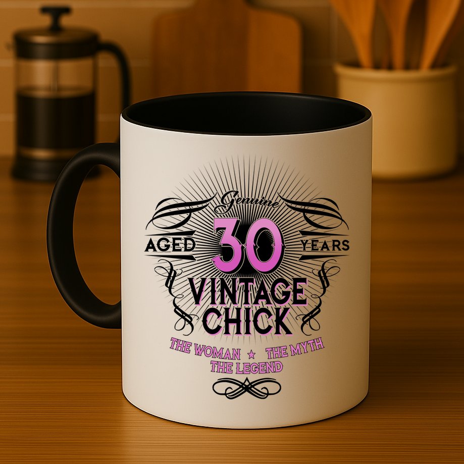 Genuine Aged 30 Years Vintage Chick 30th Birthday Mug