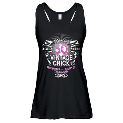 Genuine Aged 30 Years Vintage Chick 30th Birthday Ladies Essential Flowy Tank