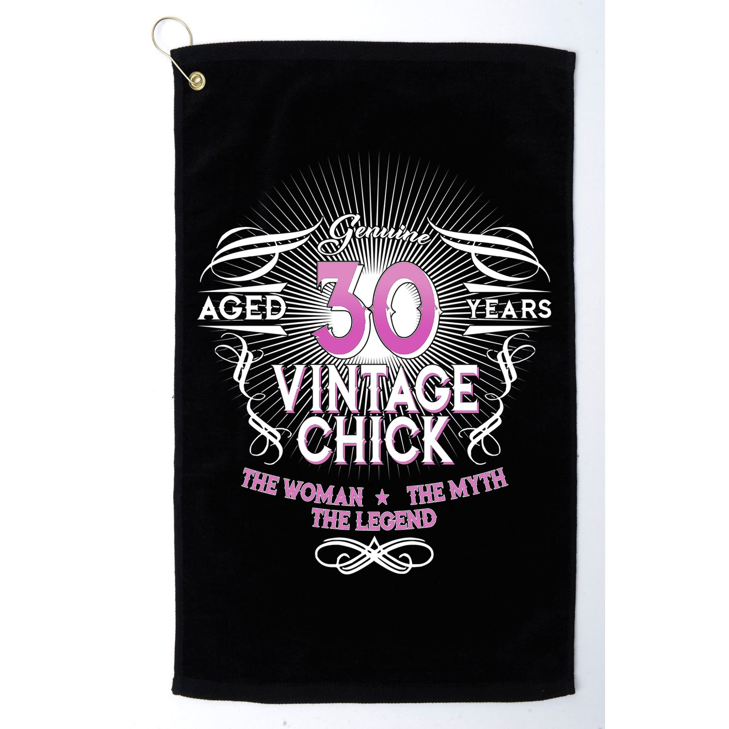 Genuine Aged 30 Years Vintage Chick 30th Birthday Golf Towel