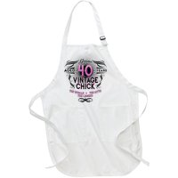 Genuine Aged 40 Years Vintage Chick 40th Birthday Full-Length Apron With Pockets