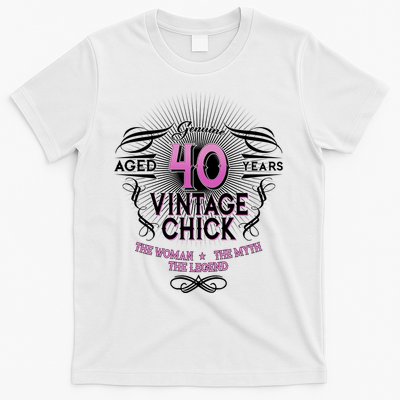 Genuine Aged 40 Years Vintage Chick 40th Birthday T-Shirt