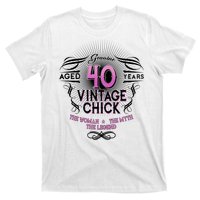 Genuine Aged 40 Years Vintage Chick 40th Birthday T-Shirt