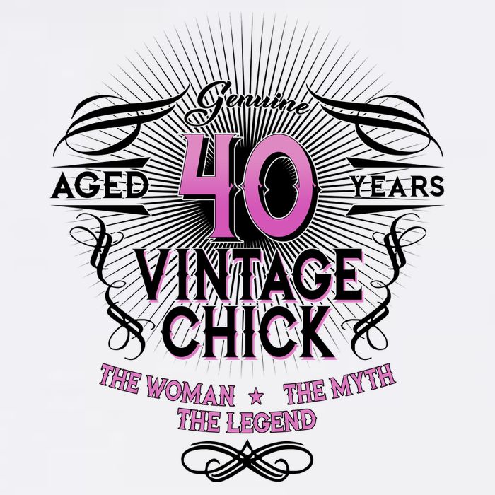 Genuine Aged 40 Years Vintage Chick 40th Birthday T-Shirt