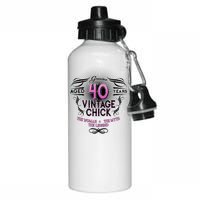 Genuine Aged 40 Years Vintage Chick 40th Birthday Aluminum Water Bottle