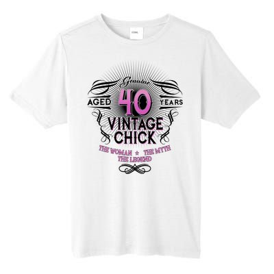 Genuine Aged 40 Years Vintage Chick 40th Birthday Tall Fusion ChromaSoft Performance T-Shirt