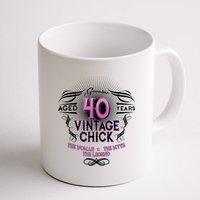 Genuine Aged 40 Years Vintage Chick 40th Birthday Coffee Mug