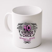 Genuine Aged 40 Years Vintage Chick 40th Birthday Coffee Mug