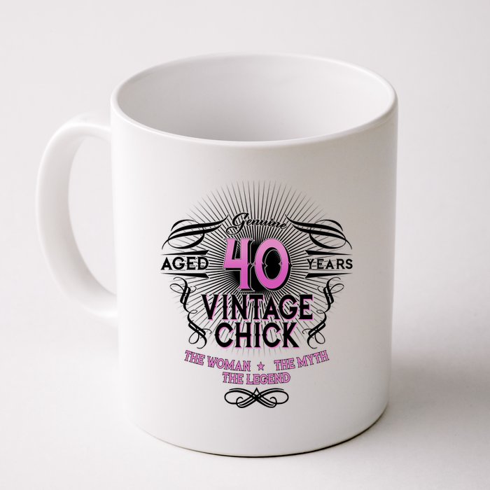 Genuine Aged 40 Years Vintage Chick 40th Birthday Coffee Mug