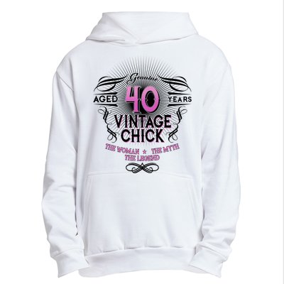 Genuine Aged 40 Years Vintage Chick 40th Birthday Urban Pullover Hoodie