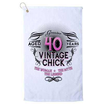 Genuine Aged 40 Years Vintage Chick 40th Birthday Golf Towel