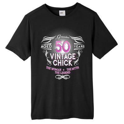 Genuine Aged 50 Years Vintage Chick 50th Birthday Tall Fusion ChromaSoft Performance T-Shirt