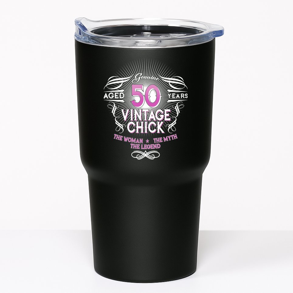 Genuine Aged 50 Years Vintage Chick 50th Birthday Tumbler