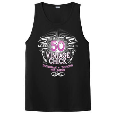 Genuine Aged 50 Years Vintage Chick 50th Birthday PosiCharge Competitor Tank