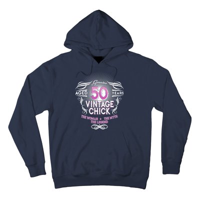 Genuine Aged 50 Years Vintage Chick 50th Birthday Hoodie