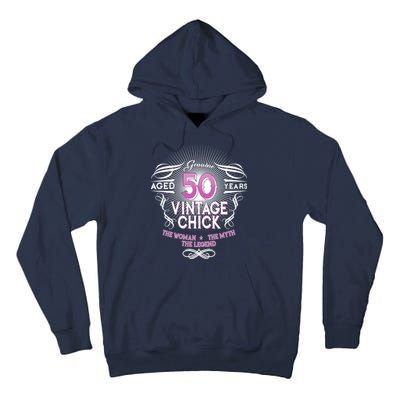 Genuine Aged 50 Years Vintage Chick 50th Birthday Tall Hoodie