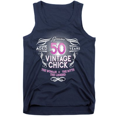 Genuine Aged 50 Years Vintage Chick 50th Birthday Tank Top