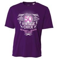 Genuine Aged 50 Years Vintage Chick 50th Birthday Cooling Performance Crew T-Shirt