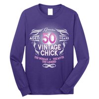 Genuine Aged 50 Years Vintage Chick 50th Birthday Long Sleeve Shirt