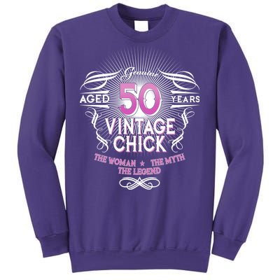 Genuine Aged 50 Years Vintage Chick 50th Birthday Sweatshirt