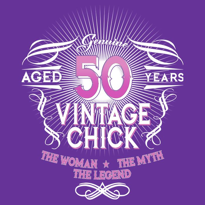 Genuine Aged 50 Years Vintage Chick 50th Birthday Visor