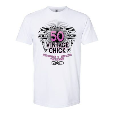 Genuine Aged 50 Years Vintage Chick 50th Birthday Softstyle CVC T-Shirt