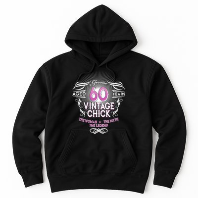 Genuine Aged 60 Years Vintage Chick 60th Birthday Hoodie