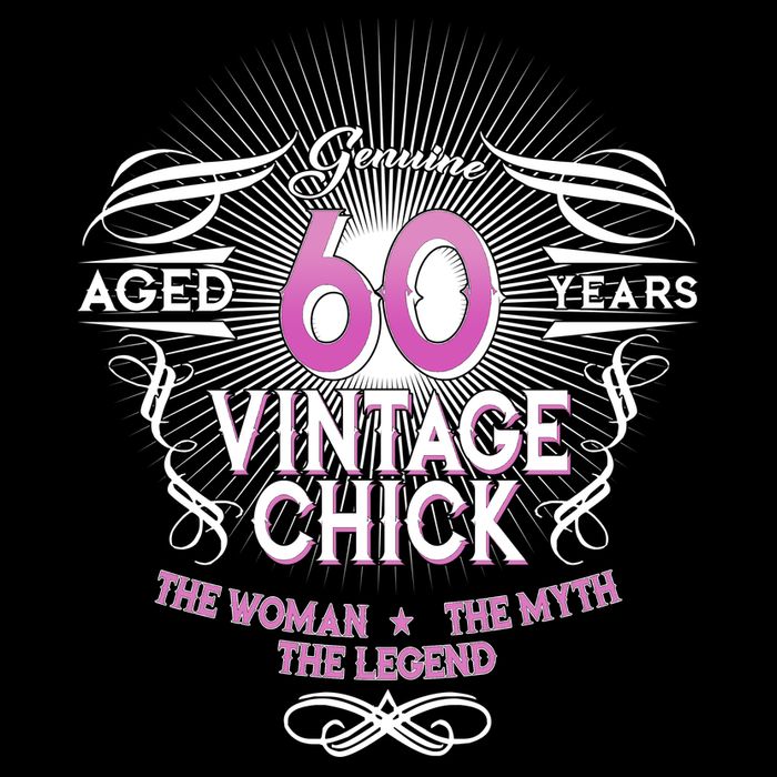 Genuine Aged 60 Years Vintage Chick 60th Birthday Visor