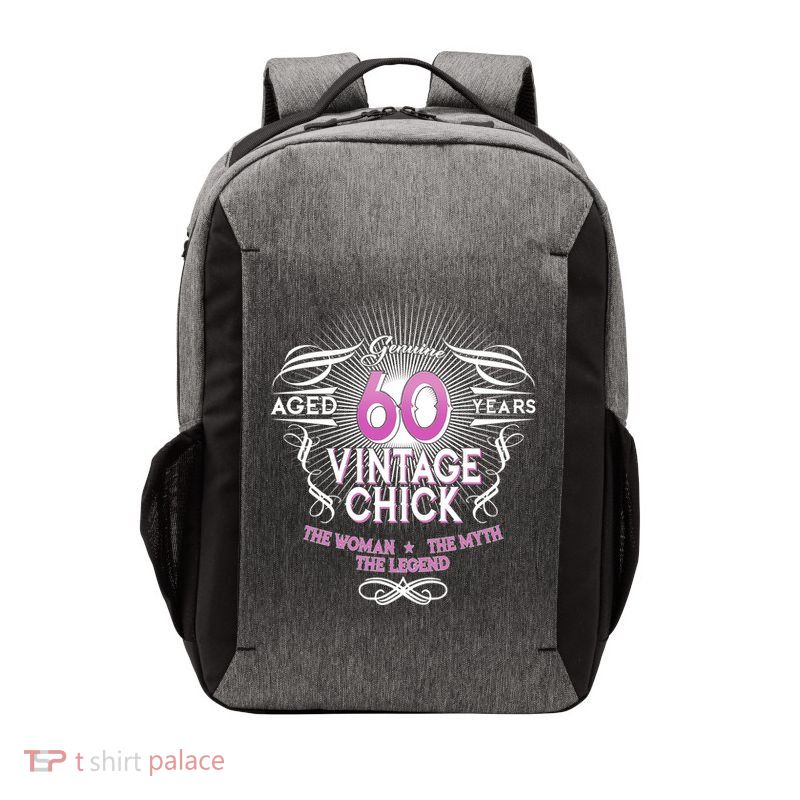 Genuine Aged 60 Years Vintage Chick 60th Birthday Vector Backpack
