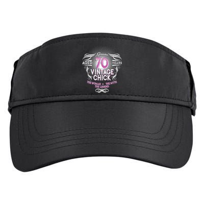 Genuine Aged 70 Years Vintage Chick 70th Birthday Adult Drive Performance Visor