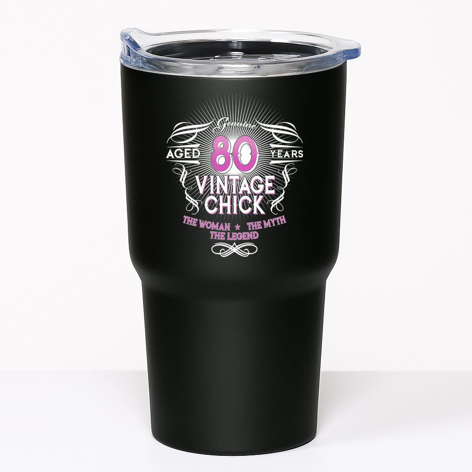 Genuine Aged 80 Years Vintage Chick 80th Birthday Tumbler