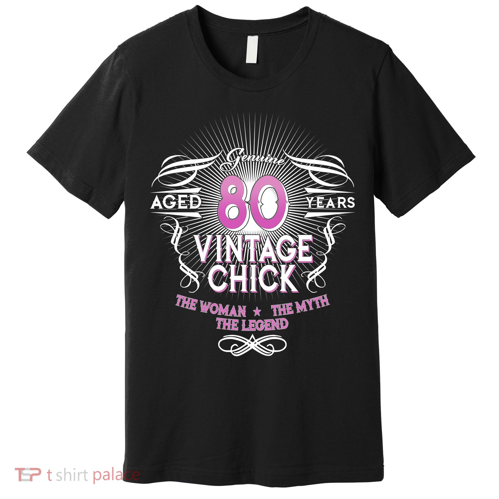 Genuine Aged 80 Years Vintage Chick 80th Birthday Premium T-Shirt
