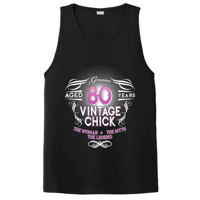 Genuine Aged 80 Years Vintage Chick 80th Birthday PosiCharge Competitor Tank