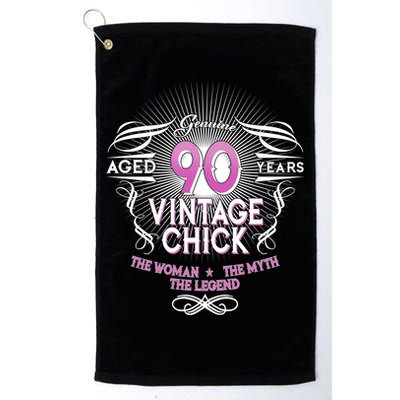 Genuine Aged 90 Years Vintage Chick 90th Birthday Golf Towel