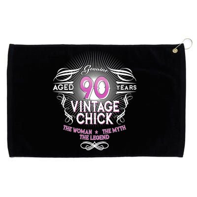 Genuine Aged 90 Years Vintage Chick 90th Birthday Grommeted Golf Towel