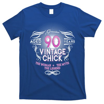 Genuine Aged 90 Years Vintage Chick 90th Birthday T-Shirt