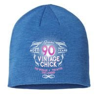 Genuine Aged 90 Years Vintage Chick 90th Birthday Sustainable Beanie