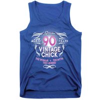 Genuine Aged 90 Years Vintage Chick 90th Birthday Tank Top