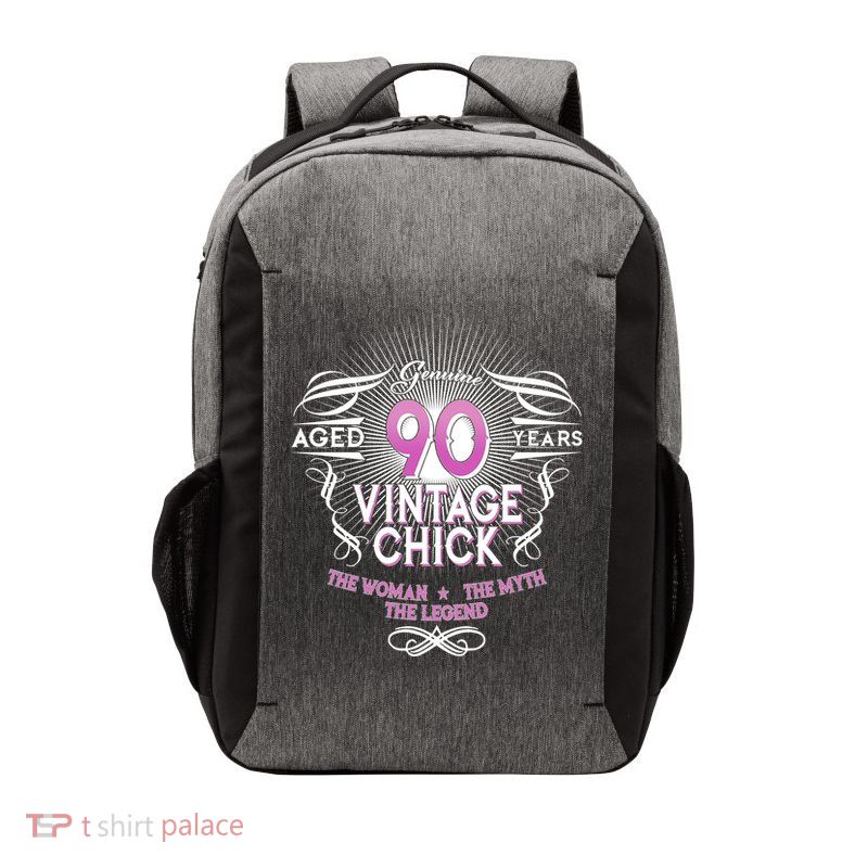 Genuine Aged 90 Years Vintage Chick 90th Birthday Vector Backpack
