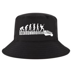 Guitarist Evolution On Headstock Rock On Guitar Player Cool Comfort Performance Bucket Hat