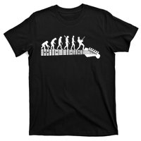 Guitarist Evolution On Headstock Rock On Guitar Player T-Shirt