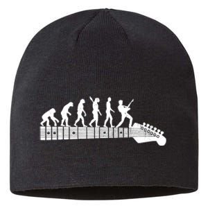 Guitarist Evolution On Headstock Rock On Guitar Player Sustainable Beanie