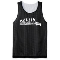 Guitarist Evolution On Headstock Rock On Guitar Player Mesh Reversible Basketball Jersey Tank