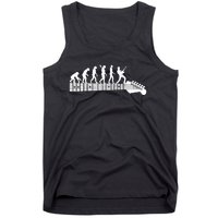 Guitarist Evolution On Headstock Rock On Guitar Player Tank Top