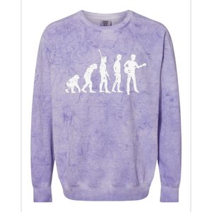 guitar evolution of a guitarist gift for guitar player Colorblast Crewneck Sweatshirt