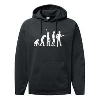 guitar evolution of a guitarist gift for guitar player Performance Fleece Hoodie